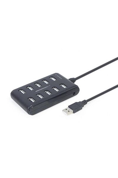 Gembird GEMBIRD external hub, USB ports: USB 2.0 x 10, USB connection, 0.8 m cable, black