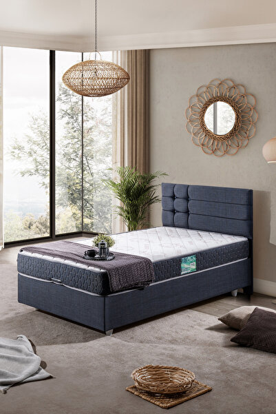Setay Viyana Tek Kişilik Baza Başlık Comfort Yatak Seti Lacivert