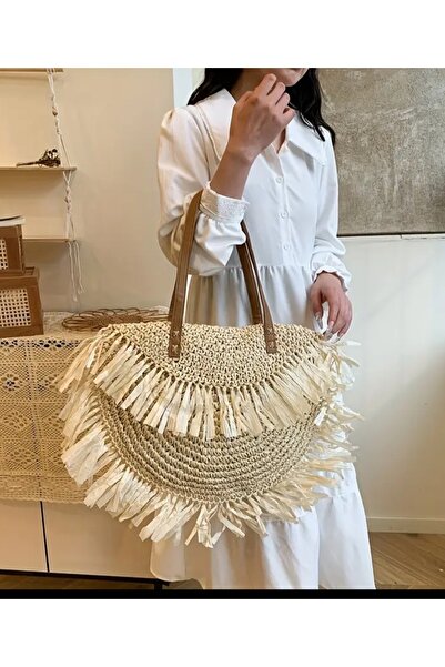 SİMAYMODDA حقيبة القش / حقيبة الشاطئ / حقيبة حبل الورق / حقيبة الكتف