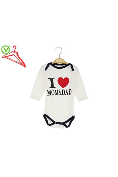 I Love Mom & Dad Baskılı Renkli Çıtçıtlı Badi Ikili Takım