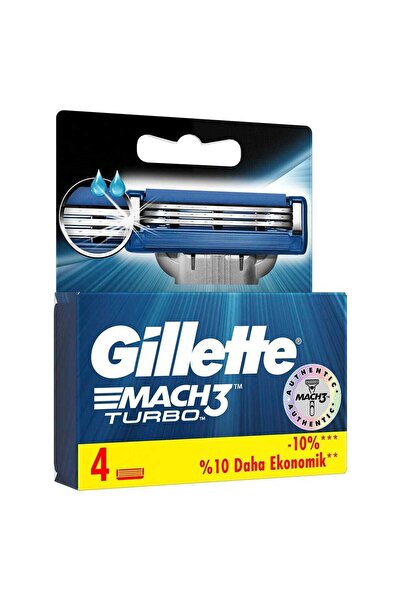 Gillette Mach-3 Turbo Yedek 4'lü 3D