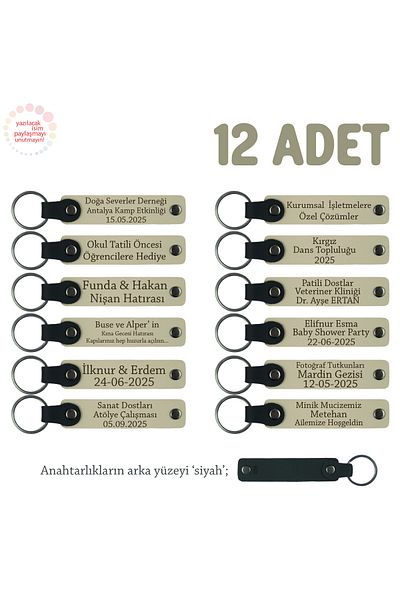 Miaju Milky Brown & Black, a Meaningful Graduation Souvenir for High School Classes Set of 12, Memory Keychain