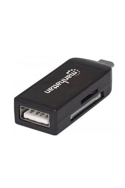 MANHATTAN OTG Card Reader, Micro USB 2.0 Hub, Manhattan - MHT406222
