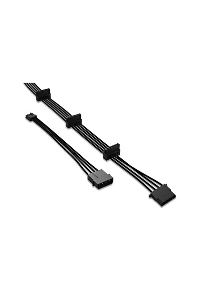 Be Quiet! Cablu taci! CM-30750, 3x S-ATA, 1x HDD/FDD, 600mm (Negru)