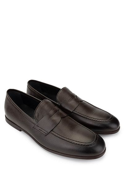 Tamer Tanca Men's Genuine Leather Brown Loafer Shoes