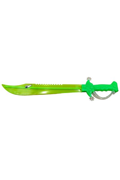 Depox Sabie de jucărie IdeallStore®, Eye Sight, plastic, LED, sunete, 60 cm, verde