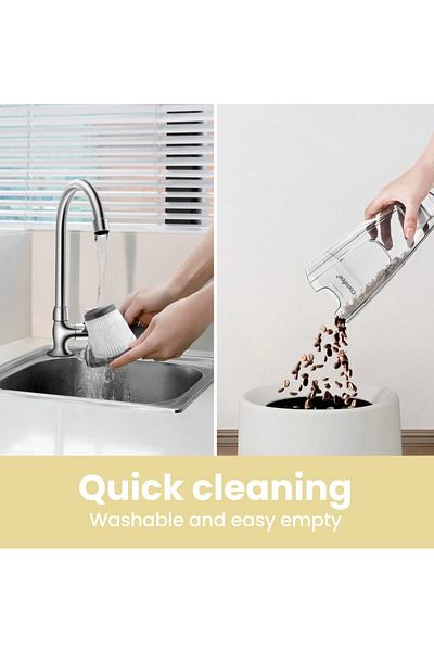 Comfee Vacuum Cleaner 2 in 1 Handheld Stick Cleaner Powerful 600W 16000Pa Suction,0.5L for Car Home - White