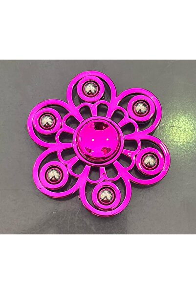 CUFFCUFFTOYS stres çarkı metal fuşya rengi 9cm çapında uzun dönen