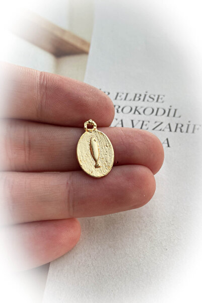 roshel Madalyon Balık Model Kolye Ucu 2 Farklı Kaplama Seçeneği