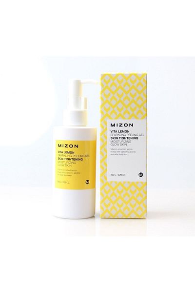 Mizon Vita Lemon Sparkling Peeling Gel 150 ml - Citrus face scrub