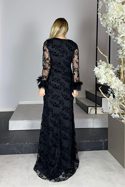 gesmoda Evening Dress |   G1305 |   Black |   Otres and Flock Design