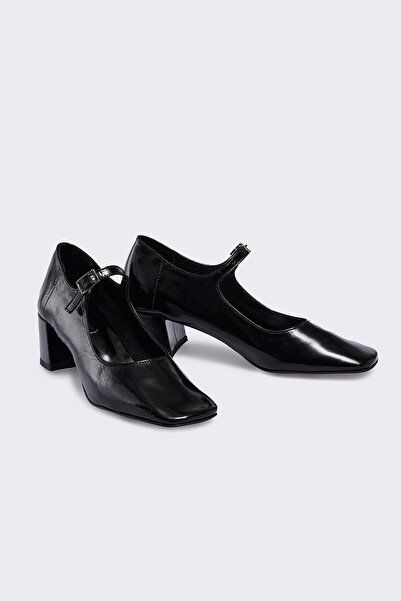 Favgi Rufafuv Siyah Kırışık Rugan Kadın Günlük Ayakkabı