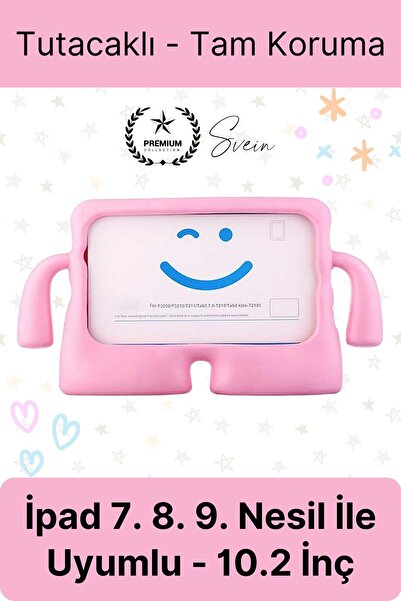 Svein Dayanıklı Apple İpad 7. 8. 9. Nesil 10.2 İnç Uyumlu Çocuk İçin Ayaklı T...