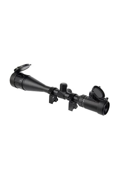 Depox Airsoft Riflescope, 6-24x50, Led Beam Target, Metal, 39.5 Cm, Black