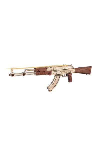 ROKR نموذج أحجية خشبي ثلاثي الأبعاد AK47 بأشرطة مطاطية من G-un Toys