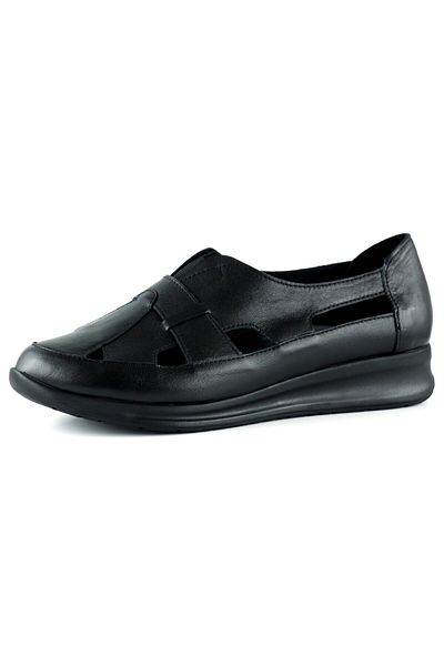 Erkan Saçmacı Pantofi casual cu slip-on elastic cu decupaj din piele neagră Aida