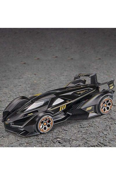 COOYA V12 Race Car Toy with Light and Sound, Diecast Metal Model Cars for Kids Car Gift Toys(Black)