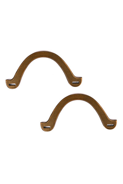 Prestij Boncuk U Model Ahşap Çanta Sapı 10 x 21 cm Kahverengi