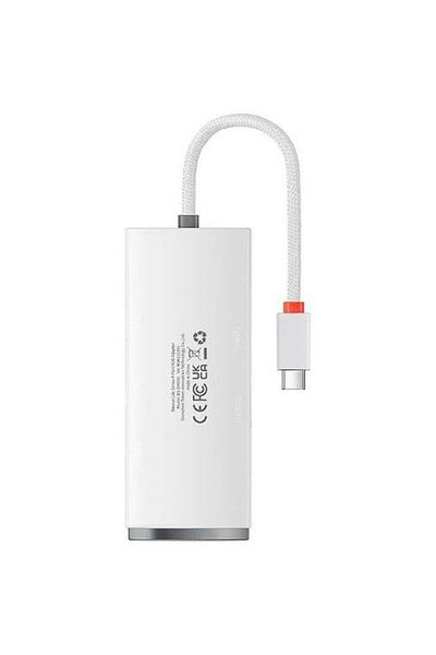 Baseus HUB Baseus Lite WKQX030402, Cablu USB Type-C, 1m (Alb)