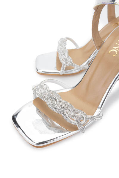 Tamer Tanca Women's Vegan Lame Patent Leather Heeled Shoes