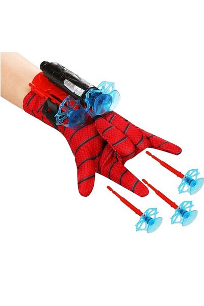 Depox Mănușă Spiderman cu 3 ventuze, IdeallStore®, roșie