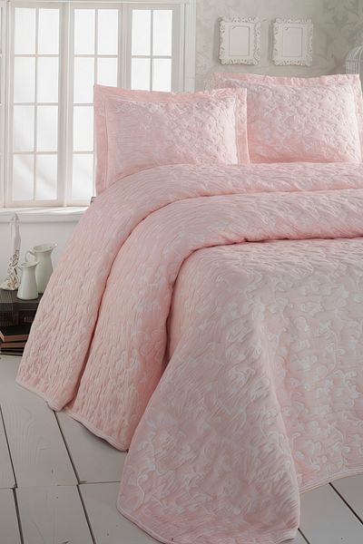 GAMA HOME Jacquard Double Bed Cover / with Special Design Bag / with Different Color and Pattern Options