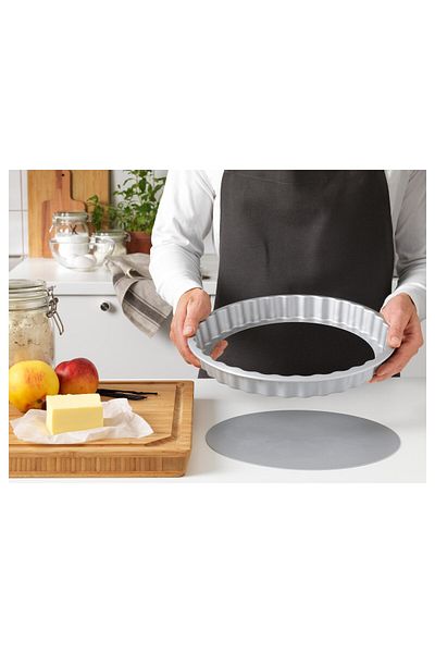 IKEA VARDAGEN Pie dish, silver-colour, 31 cm/1.8 l