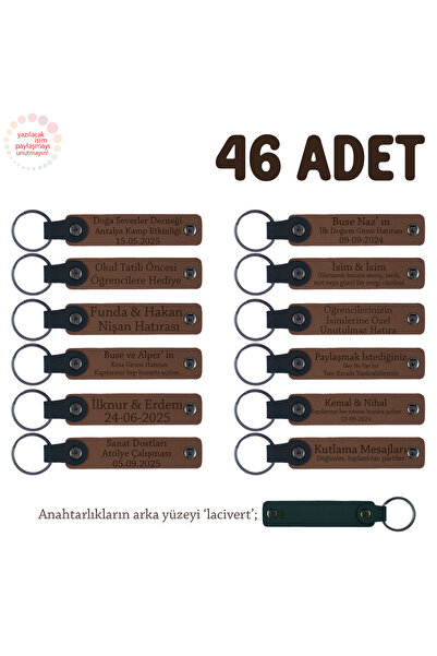 Asortishey خاص باسم الطفل للاحتفال بالطيران الأربعين، سلسلة مفاتيح جلدية تذكا...
