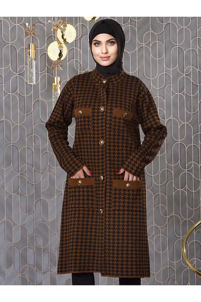 Kamalı Hijab Knitwear Knitted Cardigan