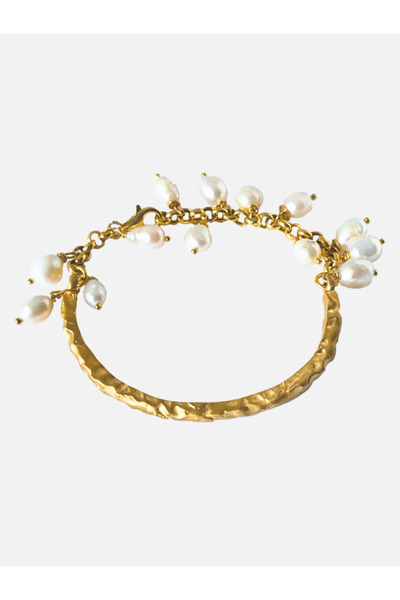 LİNYA JEWELLERY Layda Amorf Mat İncili Bileklik