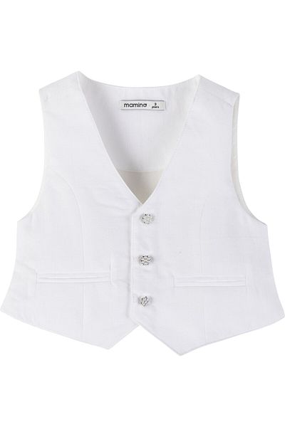 İdilbaby&Mamino İdi̇lbaby&Mamino Girl White Vest