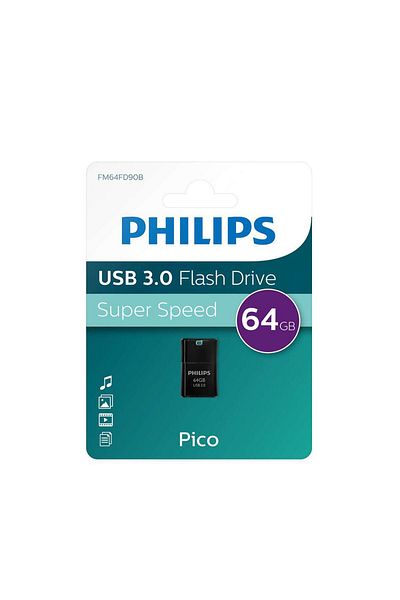 Philips Stick USB Philips Pico Edition, 64 GB, USB 3.0 (Negru)