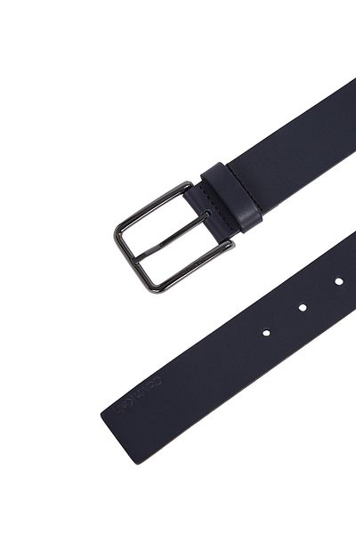 Calvin Klein Calvin Klein Navy Blue Genuine Leather Warmth Oiled Grain 3 Belt
