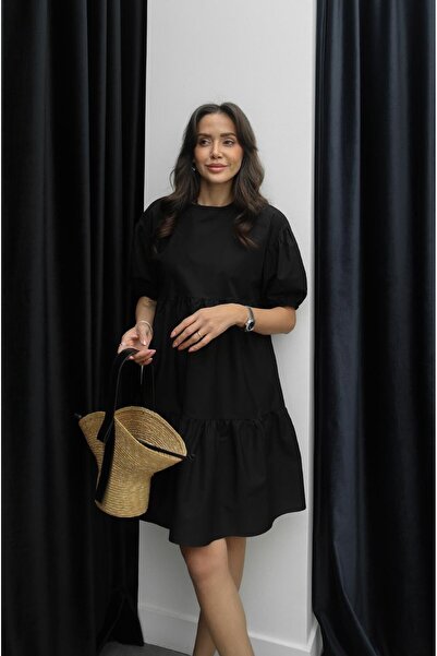 Havoş Μαύρο φόρεμα με μανίκια με μπαλόνι