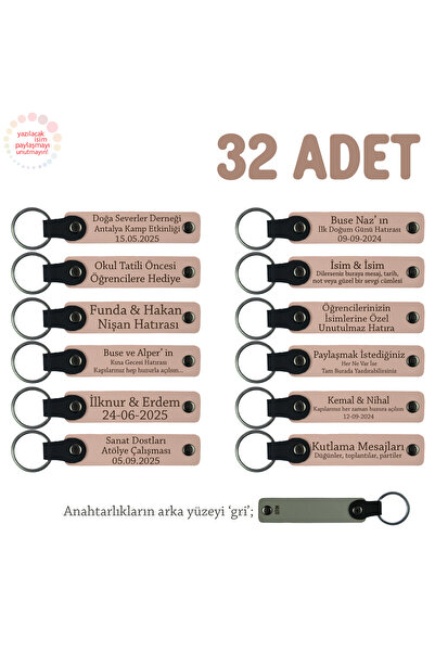 Asortishey Name Written Keychain for Baby Shower Souvenir, Set of 32 Souvenir...