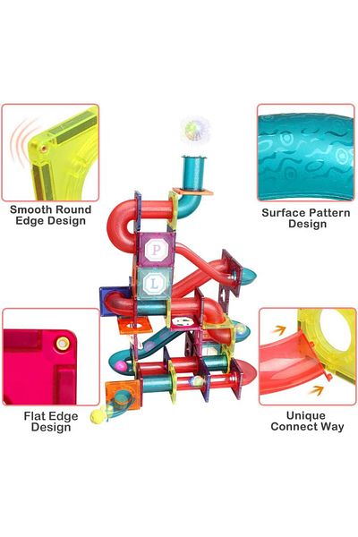 Saharaz 178pcs Magnetic Building Blocks,Educational Construction Kit,3D Magnetic Toys,Gift for Kids