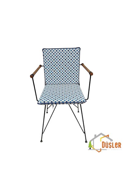 DÜŞLER EV TEKSTİLİ 40*80 Качка Тканина Синій Геометричний Візерунок 4 см Спинка Стілець Подушка