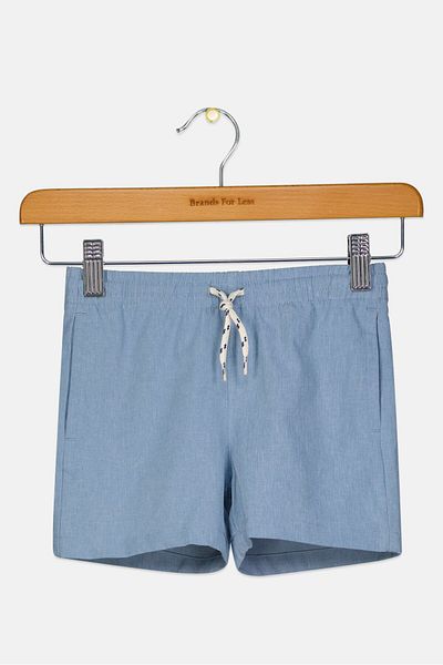Class Club Kids Boy Drawstring Plain Shorts, Light Grey