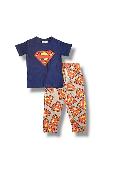 Superman - طقم بيجامة بأكمام قصيرة للأولاد