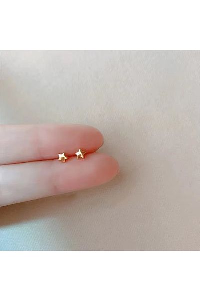 Choice 1 Pair AED78-12 Korean Mini Small Heart Stars Stud Earrings For Women Student Teen Simple Tiny Minim