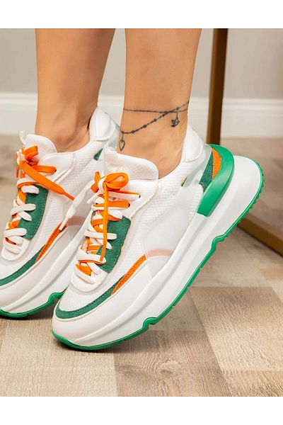 trender White-Green Women's Sneaker Sp160