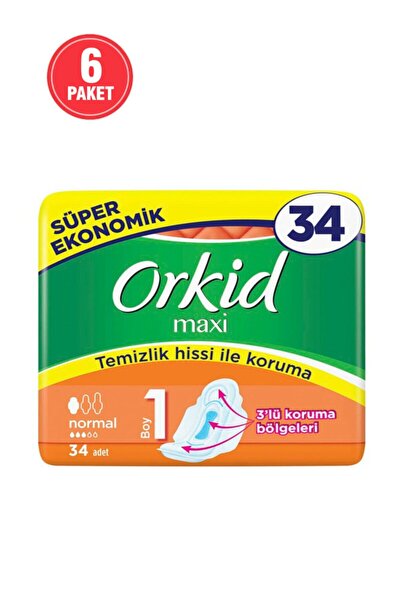 Orkid Maxi 4'lü Normal X 6 Adet
