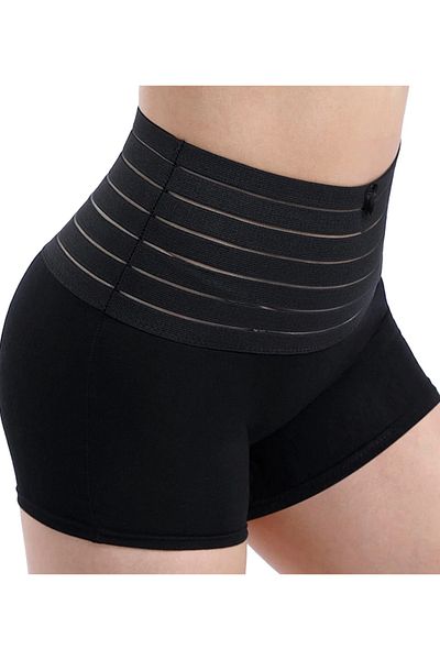 MİSTİRİK Cagno Modellero High Waist Tightening Black Color Boxer Corset