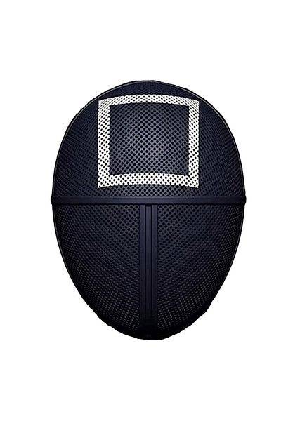 Depox Mască de plastic, Joc de calmar, Pătrat, plastic, negru, 24 cm
