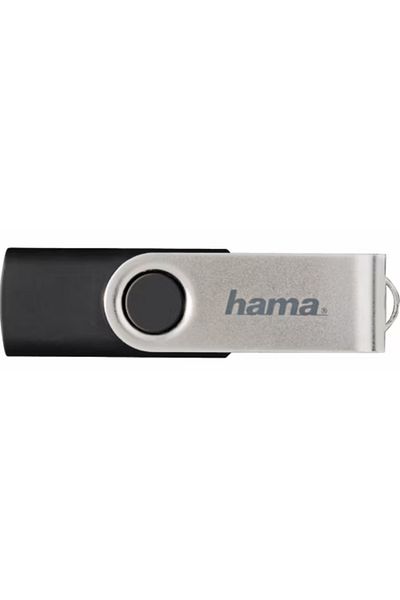 Hama Memorie USB Hama Rotate, 64GB, USB 2.0 (Negru/Argintiu)