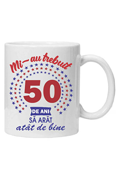 OEM Εξατομικευμένη Λευκή Κούπα "Τους Χρειαζόμουν", 50 Χρόνια, Inovatix®️. 330ml