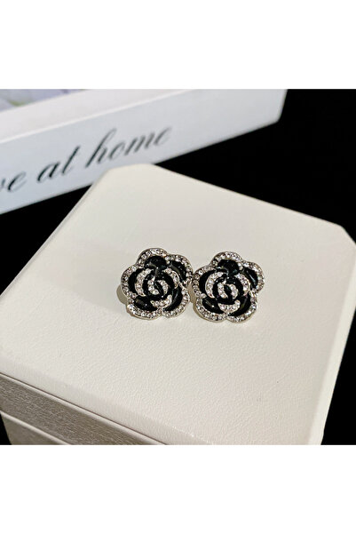 Choice أقراط HE12027-1 مرصعة بالزركون واللؤلؤ على شكل زهرة للنساء، أقراط عصري...