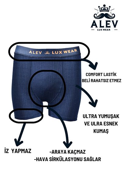 alevluxwear Pack of 2, Ultra Soft, Ultra Flexible, Bamboo Boxer Texture, Special Design and Special Fabric Boxer