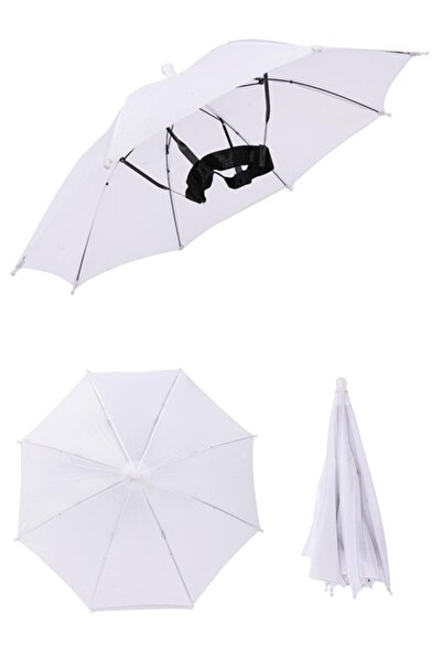 Marlux Kafaya Takılan Şapka Şemsiye Gölgelik Plaj Yazlık Kafa Şemsiyesi