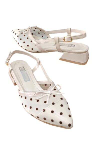 De Scario De Scario 570 Жіночі туфлі з сіткою, відкритою п'ятою, товстим каблуком